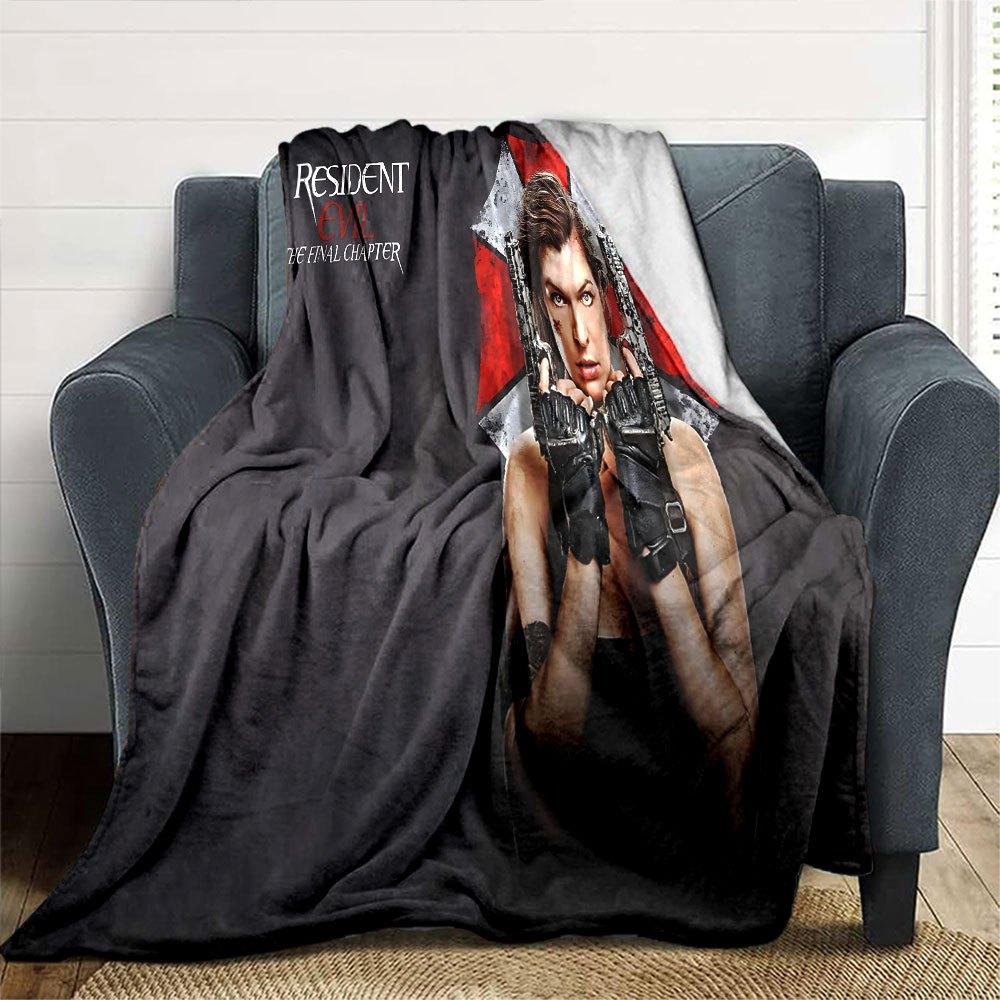 1pc Resident Evil 1 Blanket Soft Warm Throw for Home, Office, Travel All Season Cozy Bedding Gift, Office Cozy Accessory