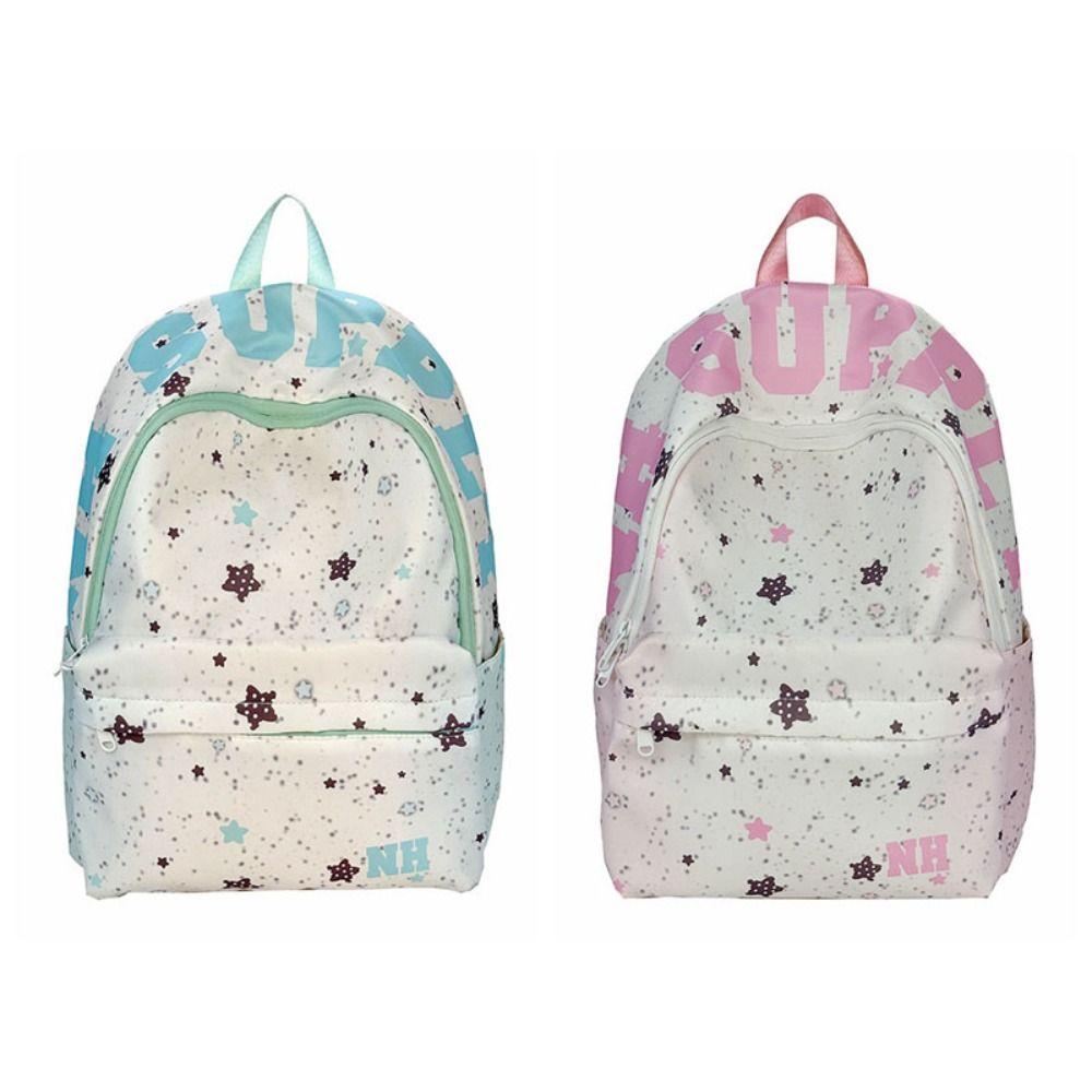 Letter Print Oxford Cloth Backpack Large Capacity Students School Bag Star Backpack  Travel