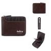 New Style Wallet Men Short Retro Multifunctional Zipper Spliced Leather Change Bag Trend