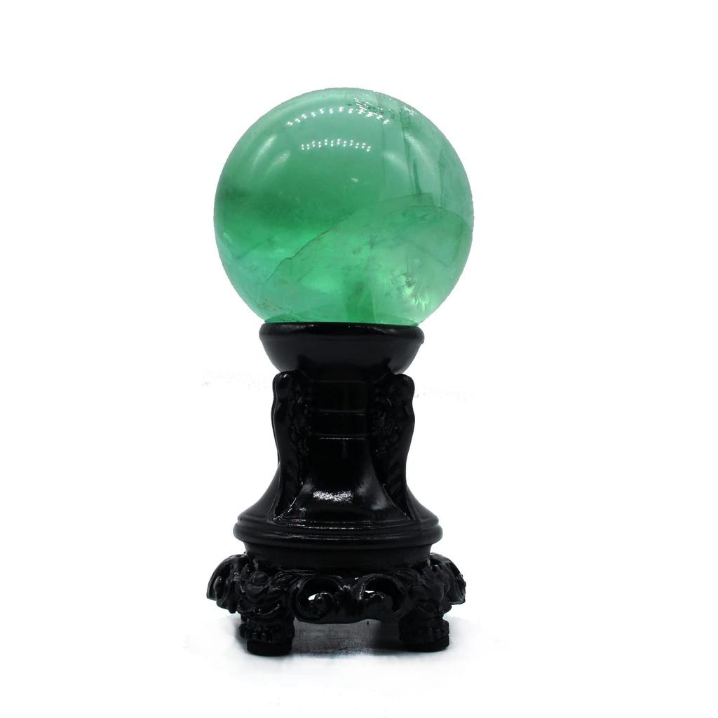 Natural fluorite diameter weight with green fluorite beautiful natural with beautiful green New sun interior decoration [POWERTONE] ball, approx.