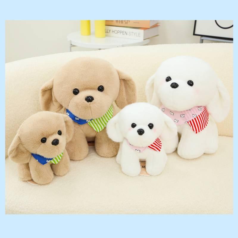 Adorable Bichon Frise Plush Dog Stuffed Animal Doll Soft Pillow For Girls Gifts