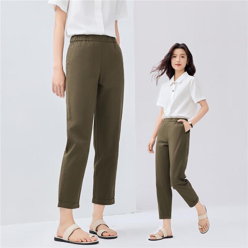 Giordano Women's Summer Thin Cotton Capri Pants
