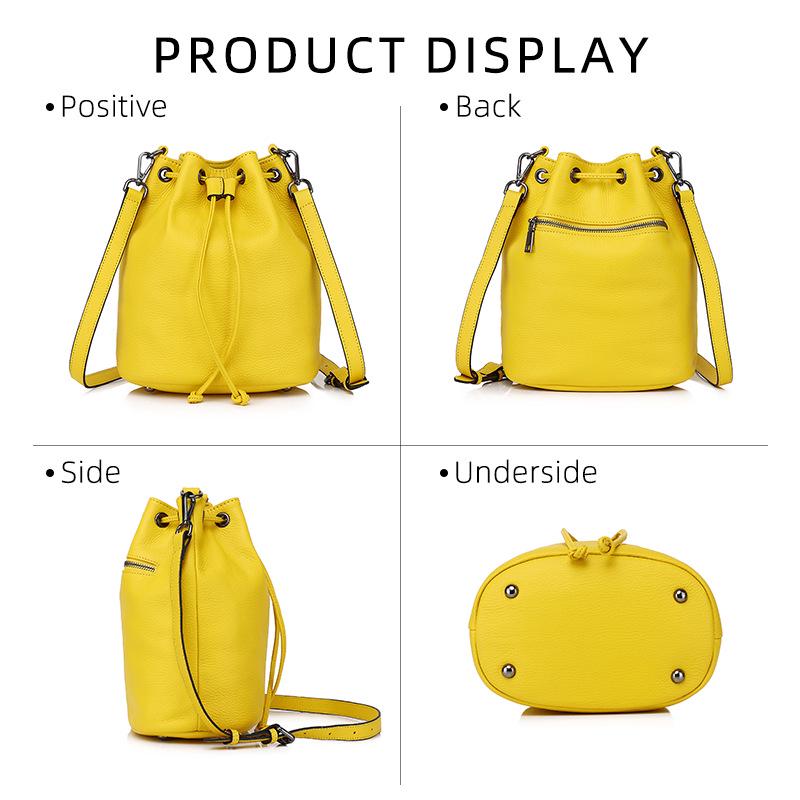 2024 Autumn-Winter Women's Fashion Drawstring Bucket Bag - Retro Single Shoulder Crossbody Commute Bag
