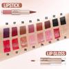 Matita Contorno Labbra Nera Marrone Conica Doppia Testa Specchio Lucidalabbra Rimpolpante Gloss Labbra Cristallino Tinta Labbra Rosse Sexy Trucco