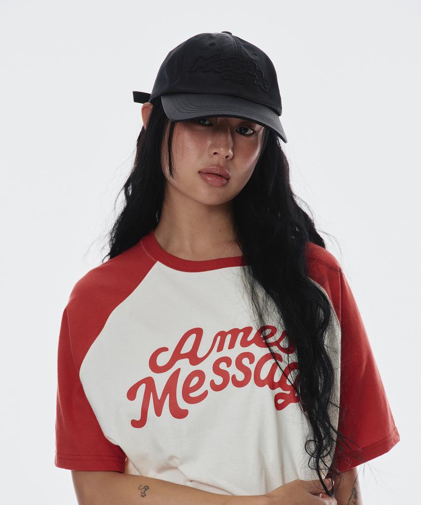 AMES-WORLDWIDE Message Glossy Ball Cap Black
