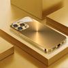 Einfache und elegante klassische gold gemusterte Glas Handyhülle geeignet für iPhone 17 16 15 14 13 12 11 Pro/Max/Plus sturzsicher
