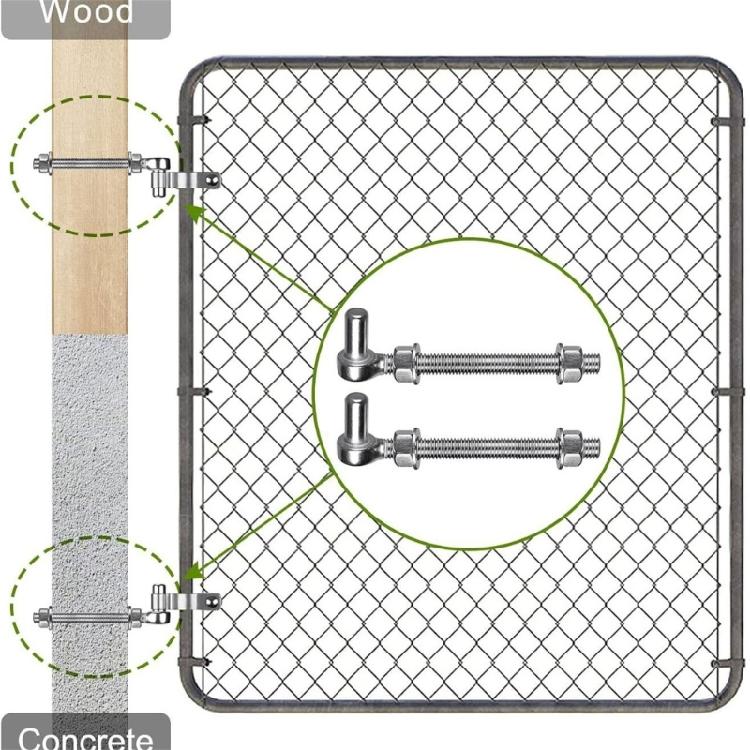 Pair Of J Bolt Gate Hinges Steel Metal Farm Gate Hinges  Smooth Swing Gate Hinges  Quick Installation for Rusts Frees Use