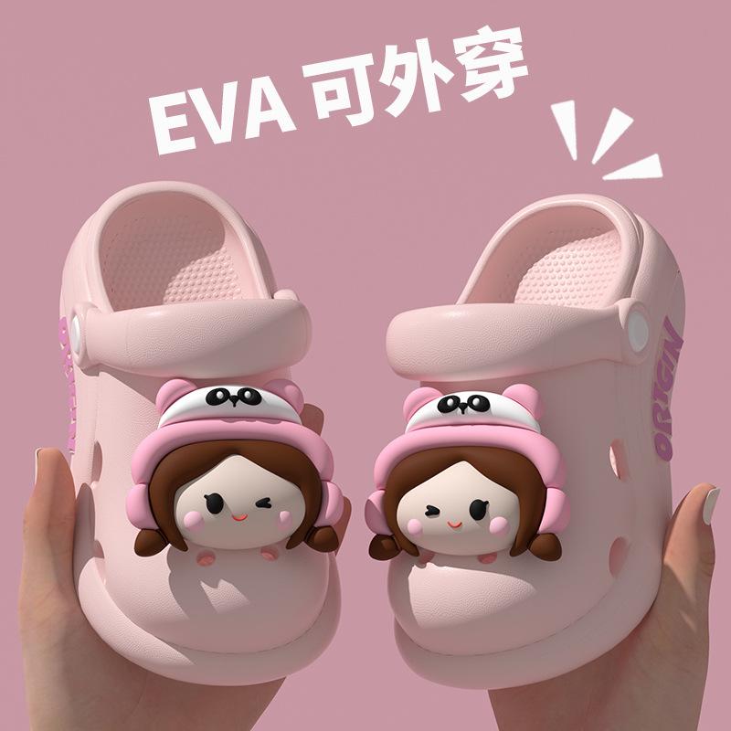 

Cute hole shoes women s new summer wear non-slip EVA beach bag head cool slippers women 34-35 inner length 21.5CM