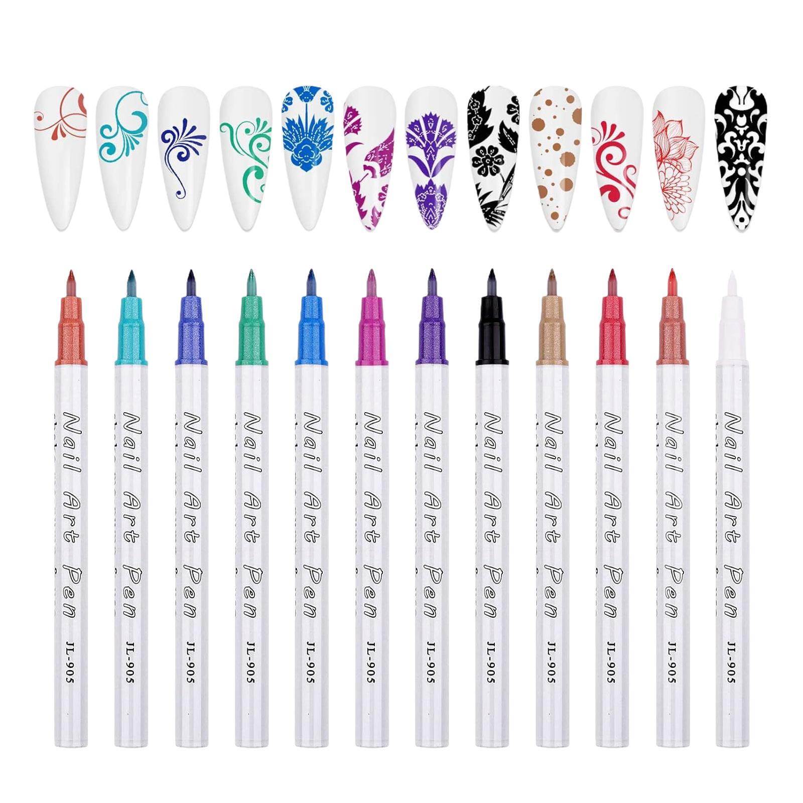 

Pens Set, New Pens For Painting Nails, Markers Doodle Pen, Tools For Dotting Drawing Painting Point Liner DIY, Quick Dry (30ml) One Size