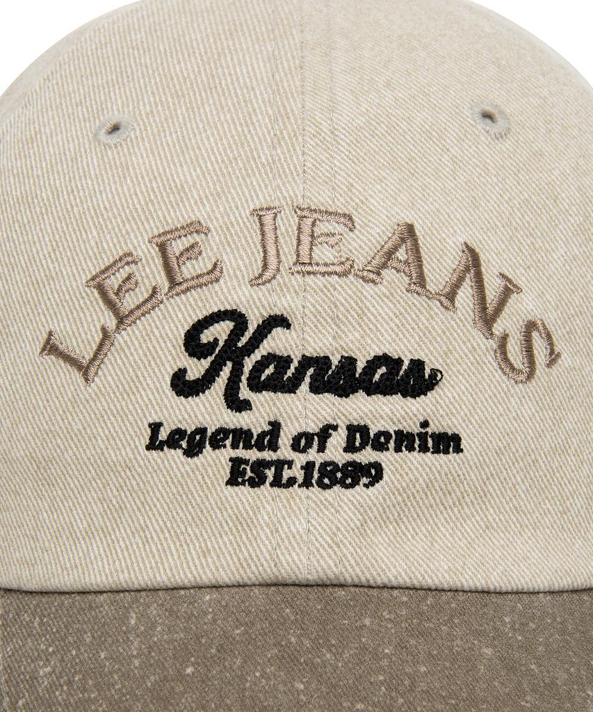 LEE Rijins Lettering Pig Color Block Ball Cap Beige