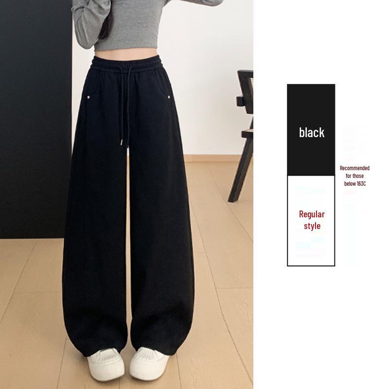 

Women s High Waist Retro Banana Wide-Leg Pants - Spring/Autumn Versatile Slim Fit XL