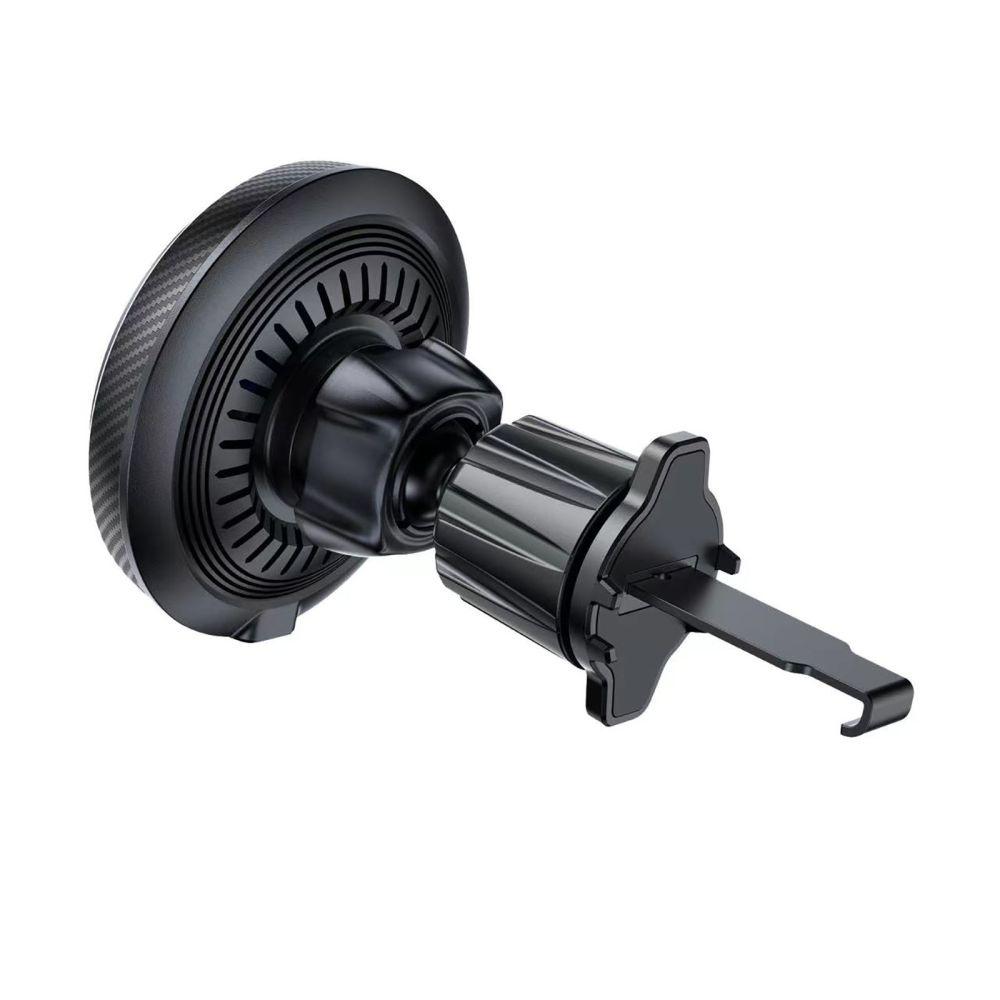 Uchwyt Samochodowy Z Ładowarką Indukcyjną MagSafe 15W Na Kratkę Nawiewu - Czarny