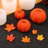 3D Pumpkin Candle Epoxy Mold Maple-Leaves Fondant Mold Halloween Theme Cupcake