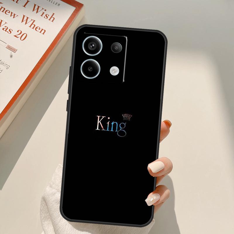 Queen King Crown Funda For Xiaomi Redmi Note 14 13 12 10 11 15 Pro Plus Case For Redmi 15C 10C 12C 13C 14C 15
