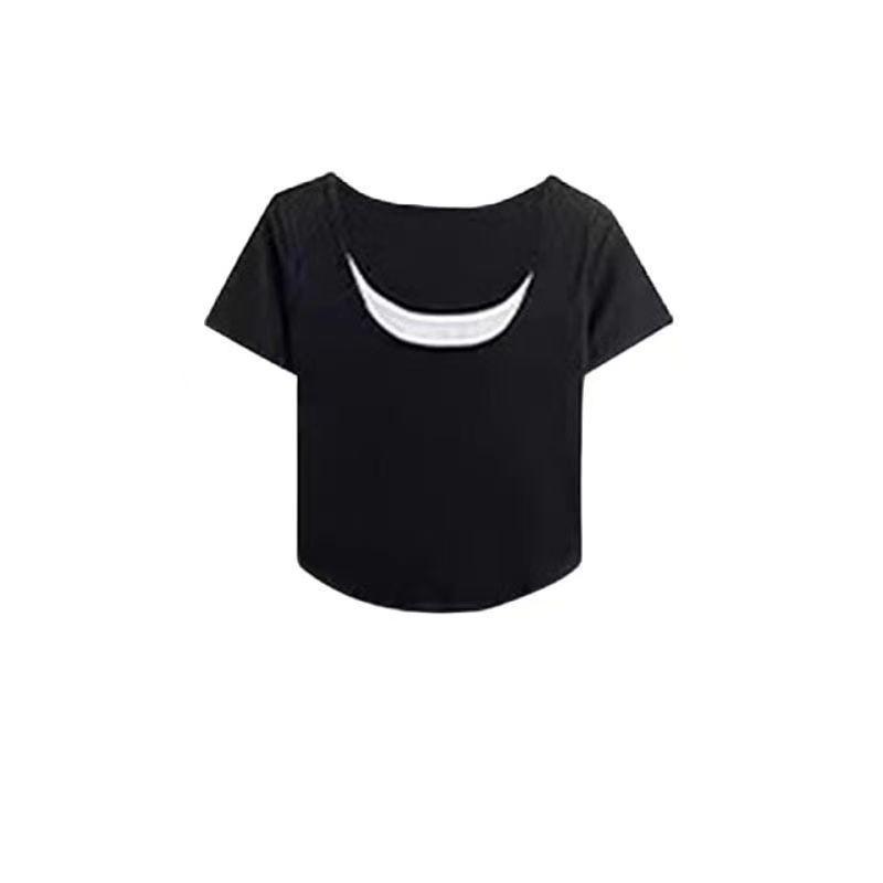 

Last Piece: Cut Label Fake Two-Piece T-Shirt & Wide-Leg Skirt Pants Set S [70-85 lbs]