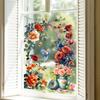 Bunte Rosettenfenster-Aufkleber für Wohnzimmer, Schlafzimmer und Balkon Aufkleber