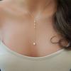 Stylish Geometric Y-shaped Inlaid Diamond Collarbone Chain Female Versatile, Simple Rhinestone Fringed Necklace