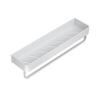 White No-Drill Wall-Mounted Bathroom Organizer and Vanity Shelf