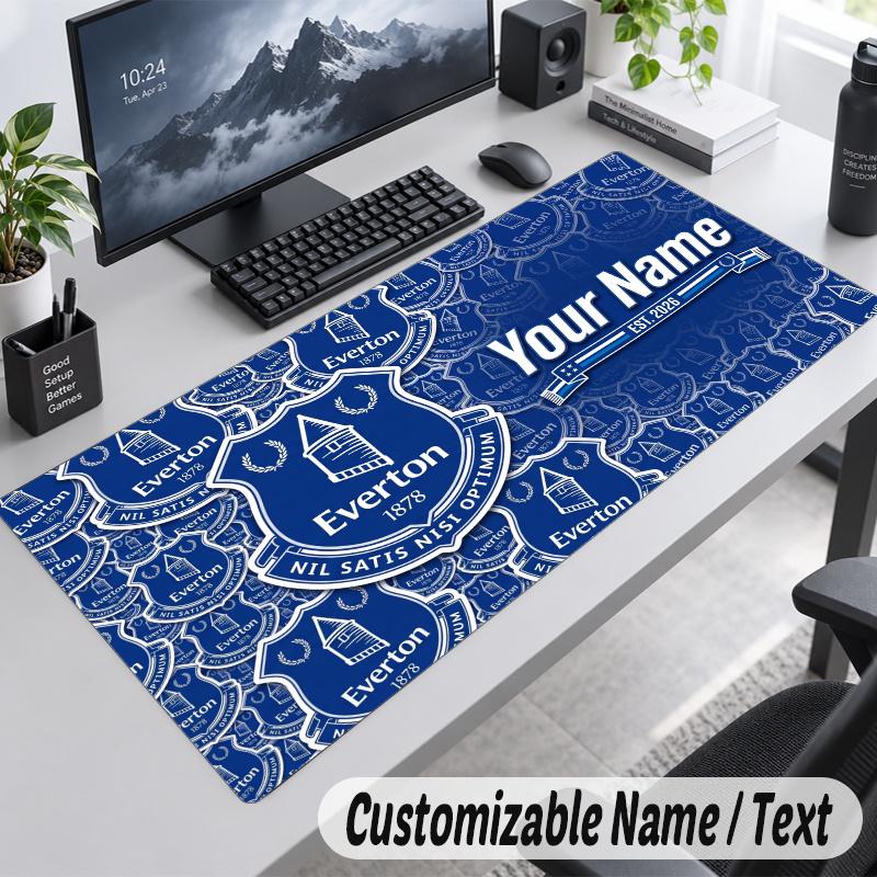 Everton Personalized Large Mouse Pad Custom Name Text Extended Desk Mat Gaming Mousepad