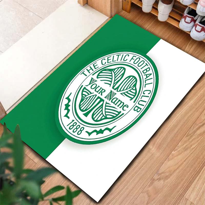 Tappeto Personalizzato con Stemma Celtic Fc per Soggiorno Camera da Letto Casa Decorazione Divano Tappetino Antiscivolo per Giochi Bambini