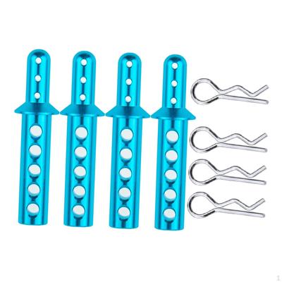 4 Pieces 8x45mm Pole Bracket with R-Clip Pin :10 1: 8 RC Car