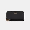 Coach Long Zip Around Wallet Gold Chalk