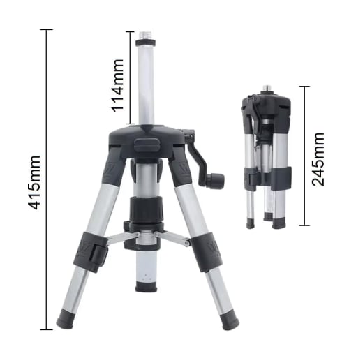 zmart Height Adjustable Metal Tripod for Laser Levels, 5/8" Mounting Screw, 24-41cm, Aluminum Alloy Holder, Surveying Equipment, Level, Laser Marker,