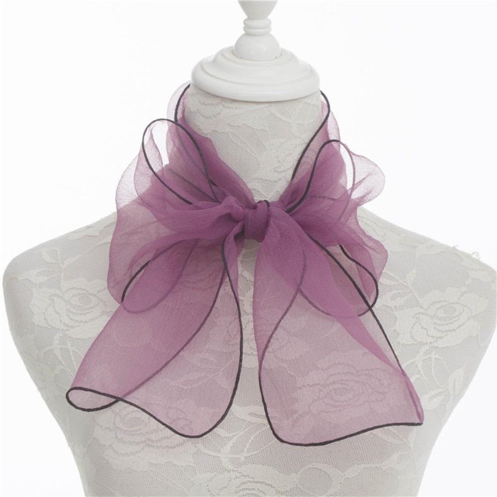 Thin Head Scarf Versatile Silk Scarf Long Silk Towel Fashion Hijab Scarf Women's