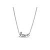 Pandora necklace Shining eternal knot, eternity symbol embellished with hollow heart shape, 925 silver synthetic cubic zirconia necklace 392666C01