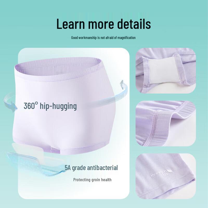 Sanqiang Mädchen Modal 5A Antibakterielle Boxer-Slips 3er-Pack