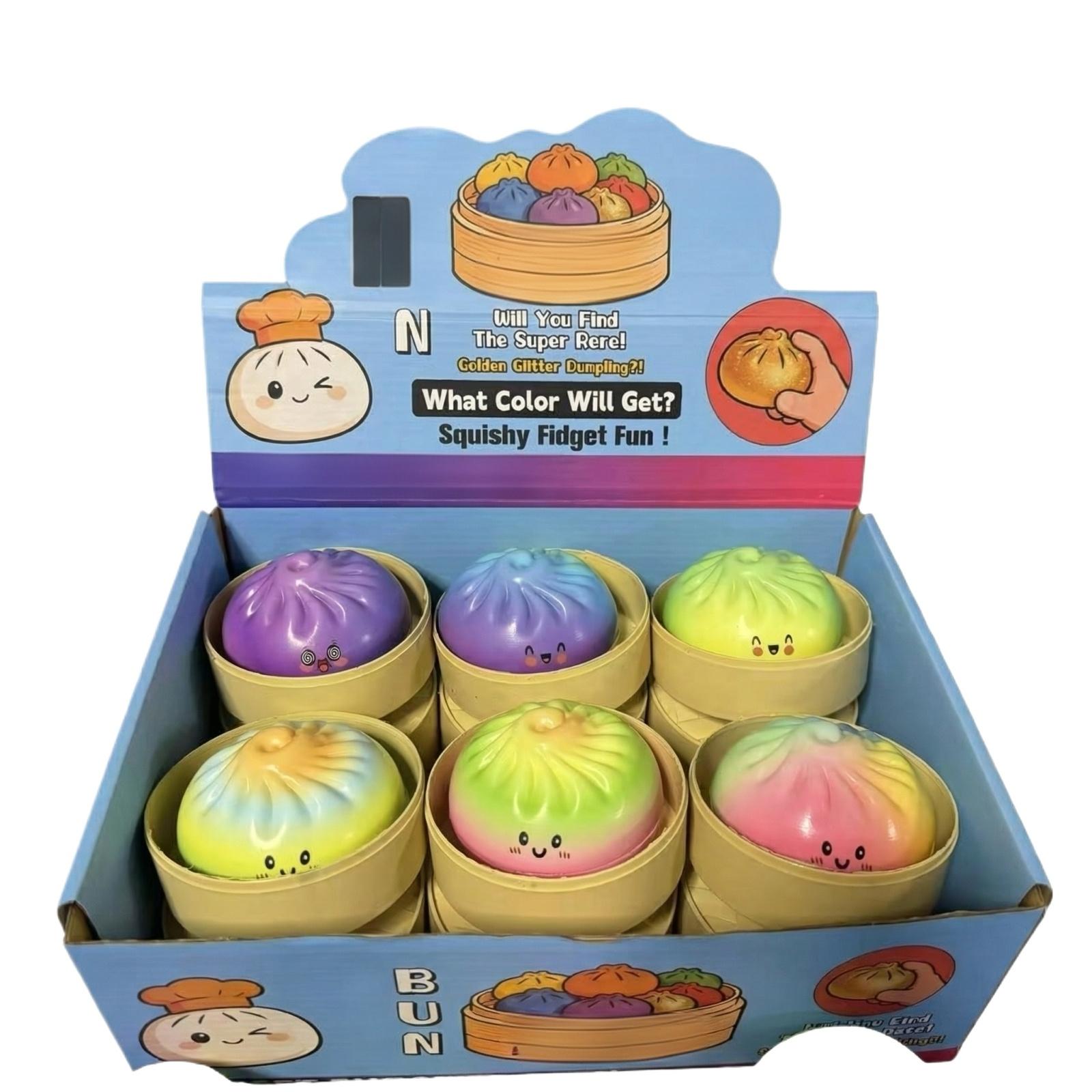 Soft, Colorful, Cute Steamed Buns With Slow  For Stress Relief. One Size