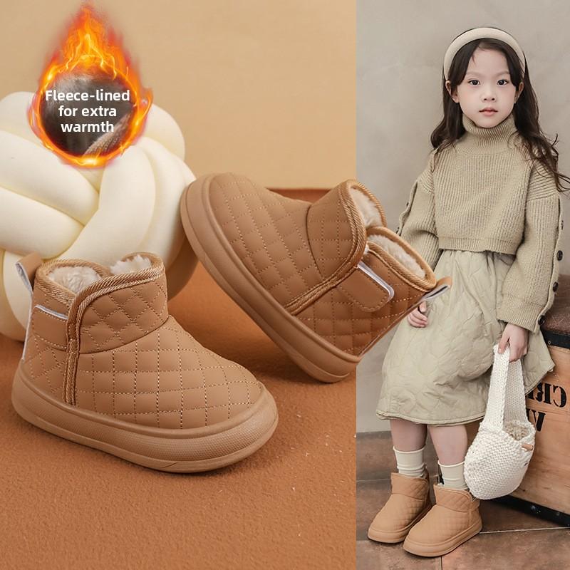 

Winter Plush Boots For Children Soft Warm Velvet Snow Boots For Kids Anti-slippery Waterproof Boy s Girl s Winter Boots 21