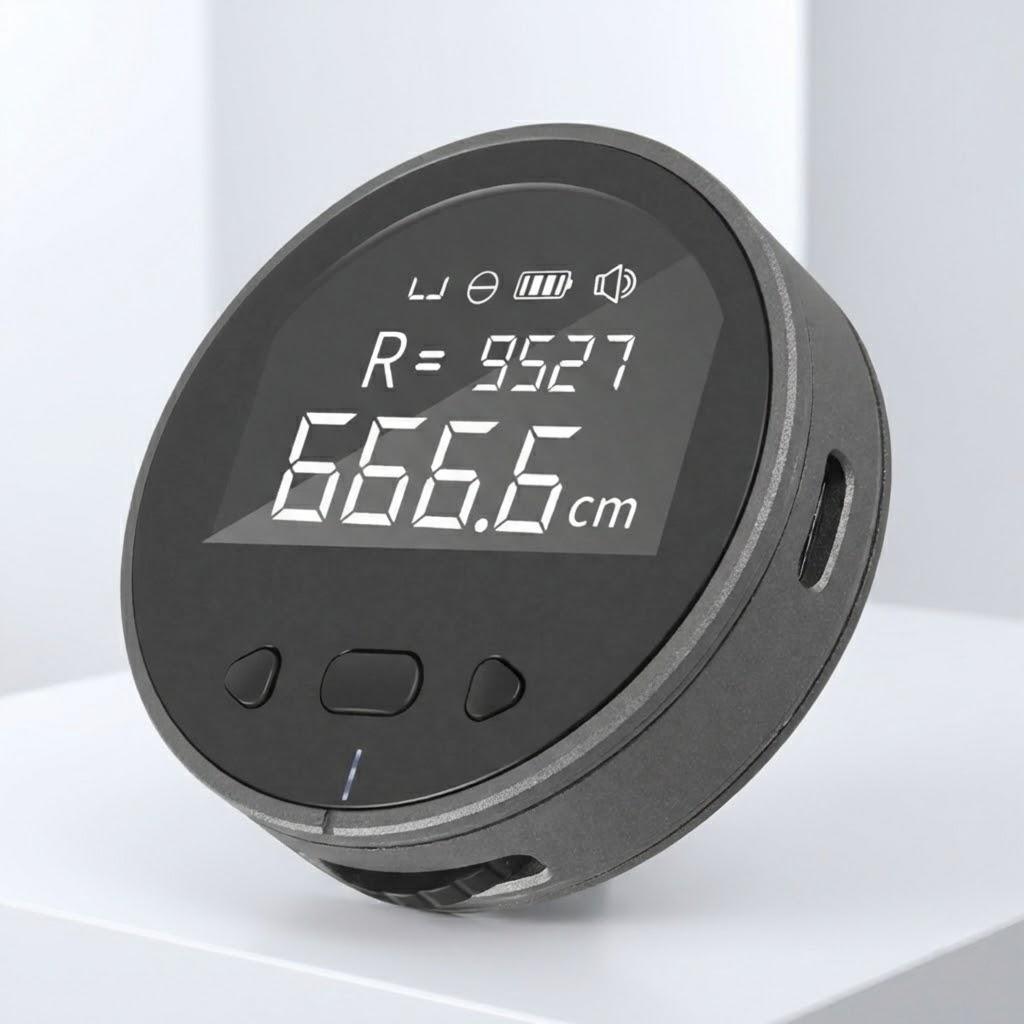

324ft Rechargeable Digital Tape Measure LCD Display for Flat Curved Surfaces Measuring Tool Ruler чорний