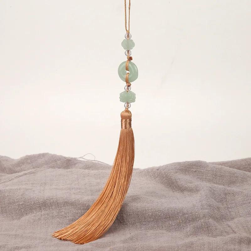 2Pcs Imitation Chinese Knot Tassels DIY Curtain Clothes Bag Craft Supplies Classical Style Tassel Pendant 13cm Beaded Fringe