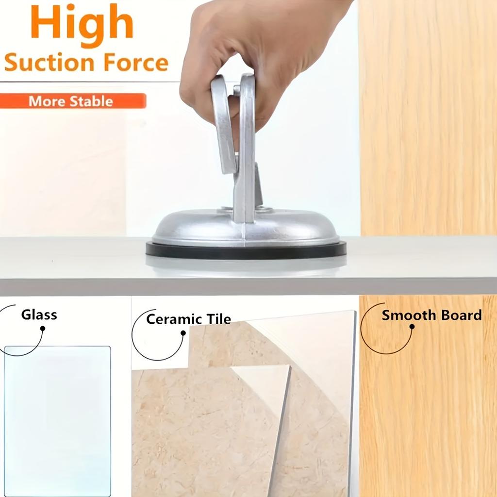 Glass Suction Cup, Used to Lift Glass/Car Windshields, Heavy-Duty Aluminum Vacuum Suction Cup/Lifter Bracket/Dent Extractor Kit