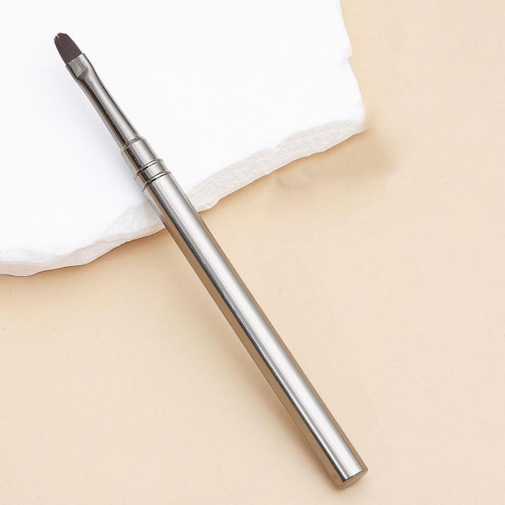Metal Handle Nail Manicure Pen Round Head Nail Application Tools Nail Art Gel Brush  for Home Salon