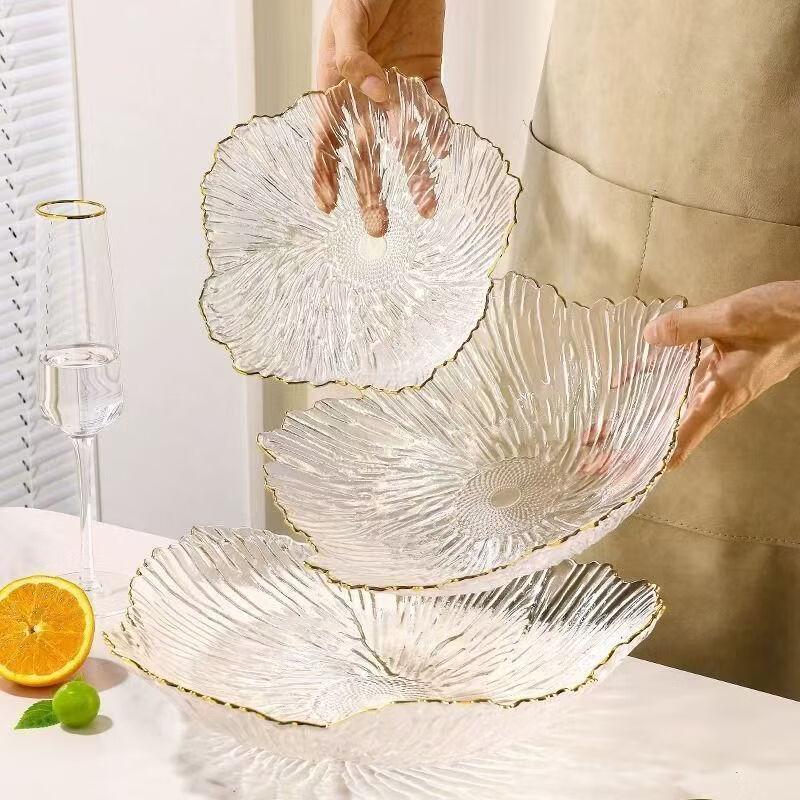 Ruhan Creative Light Luxury Crystal Glass Fruit Plate
