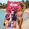 Customizable Personalized Beach Towels Demon Slayer Nezuko Themed designs.Suitable for the Beach, Yoga, Sports;ideal As Beach Accessories