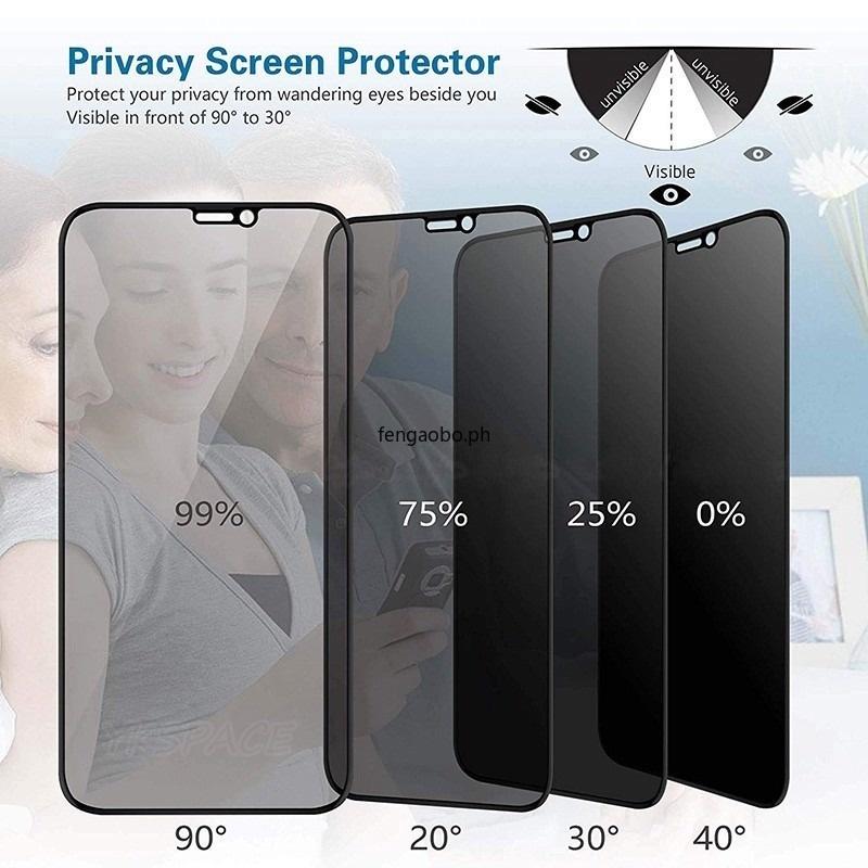 3Pcs Anti-Spy Privacy Tempered Glass For Vivo Y18 Y03 Y04 Y36 Y17S Y11 Y16 Y02S Y19S Y02 Y35 Y27S V27E V29E Y31 Y1S Y19 Y21S Y33S Y95 Y91i Y91C Y93