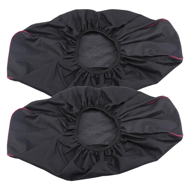 1/2PCS Durable 600D Soft Waterproof Winch Dust Cover Driver Recovery 8,000 -17,500 Lbs Black Car Accessories