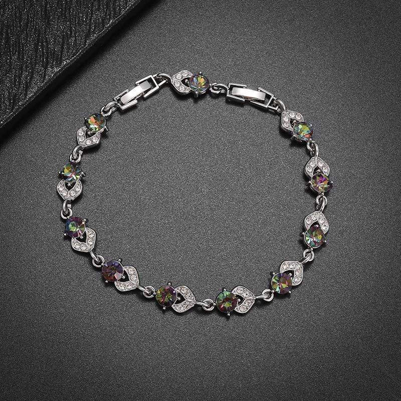 Fashionable and Exquisite Shiny Zircon Sunflower Bracelet Women's Trendy Dinner Party Jewelry Girls Gift
