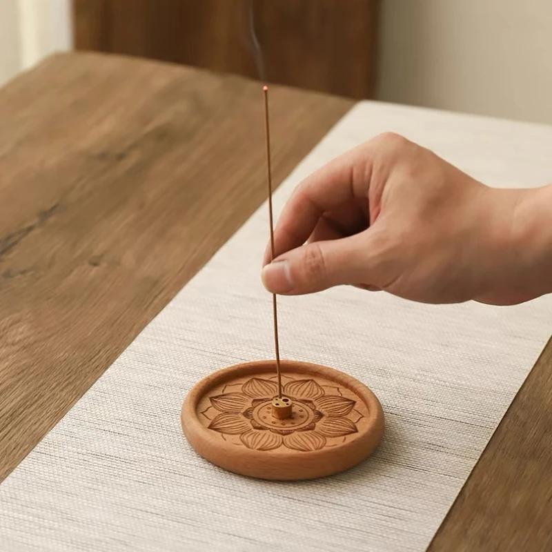 Circular Lotus Design Incense Insert Simple Style Thread Incense Incense Burner Household Indoor Bedroom Living Room Display
