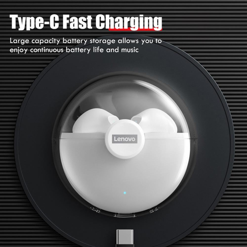 Lenovo LP80 Bluetooth Earphones TWS Wireless Touch Control Headphones Noise Reduction HD Stereo Headsets Gaming Earbudswith Mic