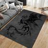 "Black Dragon Fantasy Art Carpet" suitable as a non-slip mat for the living room or bedroom sofa
