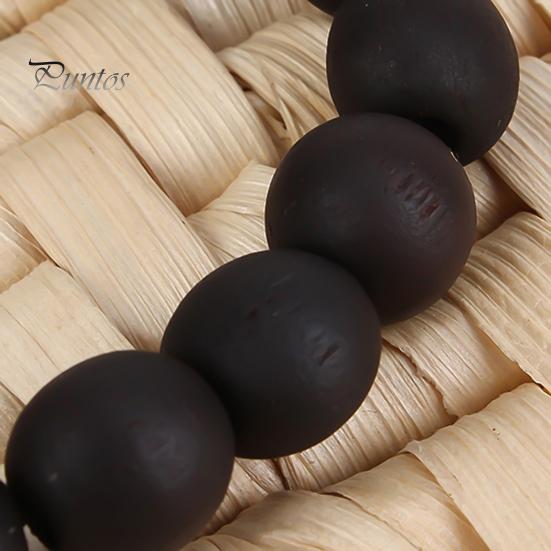 Women Bracelet Wooden Bead Vintage Jewelry Copper Bangle Coin Pendant for Unisex