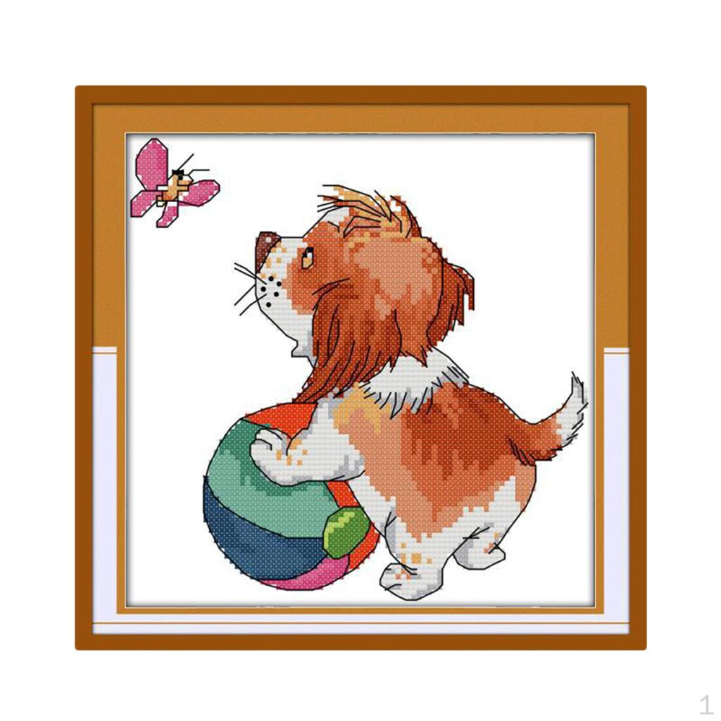 Playing Ball DIY Stamped stitch Needlework Wedding Christmas Gifts 11CT 27x27cm
