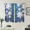 2 pieces, Christmas 3d Paper Cuttings snowflake curtains -30% shading - suitable for living room, bedroom, kitchen, home decorat