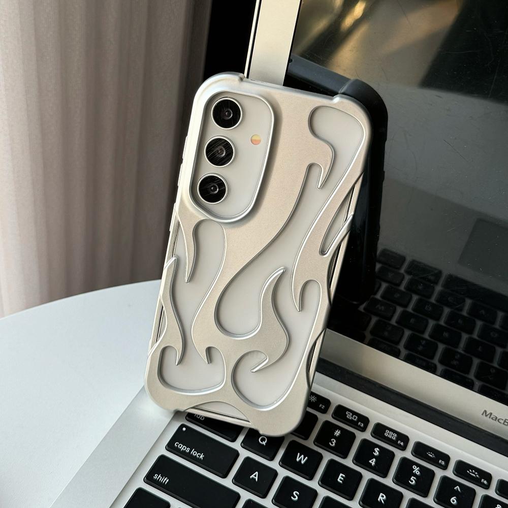 

Matte Flame Shockproof Phone Case For Samsung Galaxy S25 S24 S23 S22 ultra A14 A15 A16 A54 A55 A06 Soft Silicone Cover For Galaxy S25 Ultra