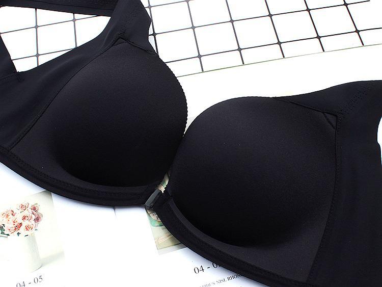 Women's Sexy Seamless Push-Up Bra: Wireless, Adjustable Front Buckle, Side Support, Beautiful Back Design