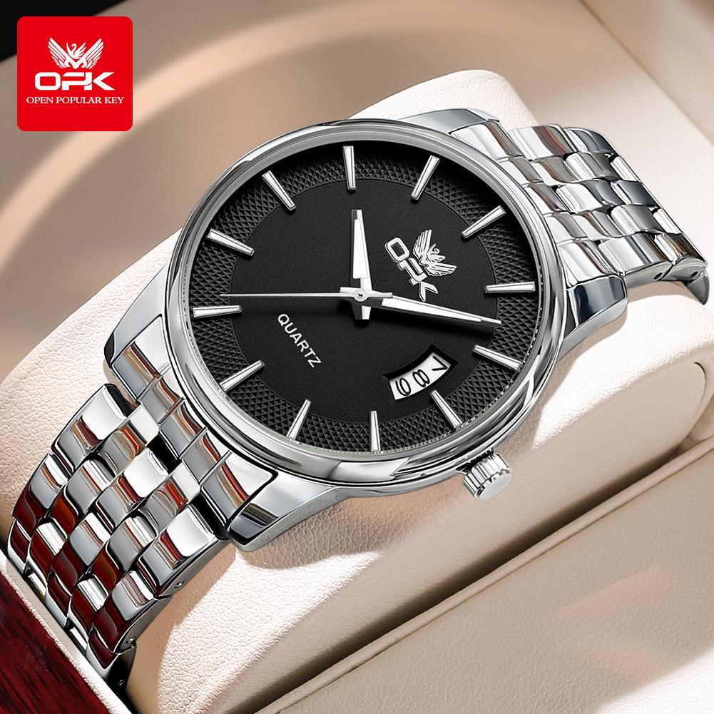 OPK Brand Men's Quartz Watch Single Calendar 6045
